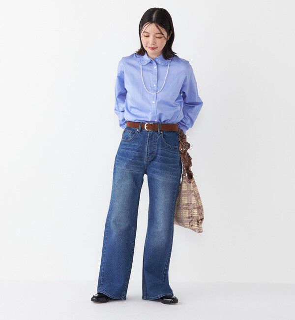 SHIPS Colors 「SHIPS Colors:〈手洗い可能〉フリルカラー シャツ」|シャツ・ブラウス|