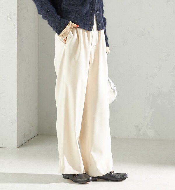 SHIPS for women「〈手洗い可能〉スラブ ツイル イージー スラックス パンツ」|スラックス|