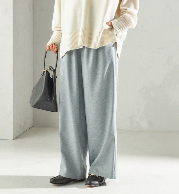 SHIPS for women「〈手洗い可能〉スラブ ツイル イージー スラックス パンツ」|スラックス|