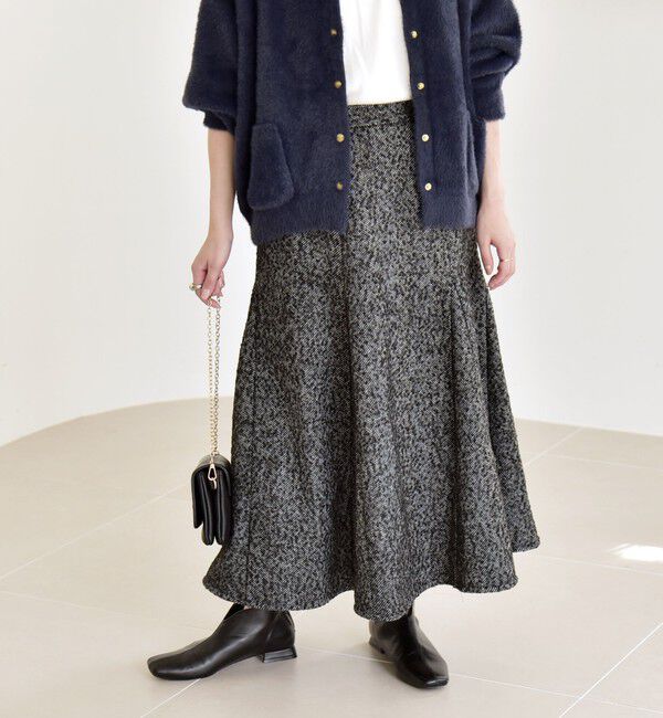 quaranciel「quaranciel: ツイード フレア スカート」|フレア|