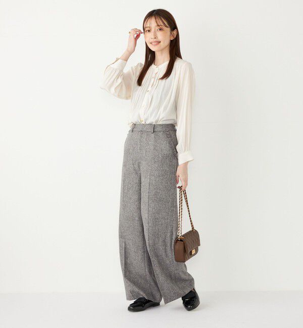 SHIPS Colors 「SHIPS Colors:フリンジ ヘリンボーン ワイド パンツ」|その他|