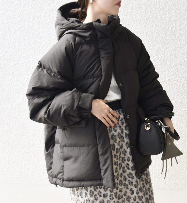 SHIPS any「《一部追加予約》【WEB限定】SHIPS any: フーディ ショート ダウン ジャケット 2」|ダウン|ブラック