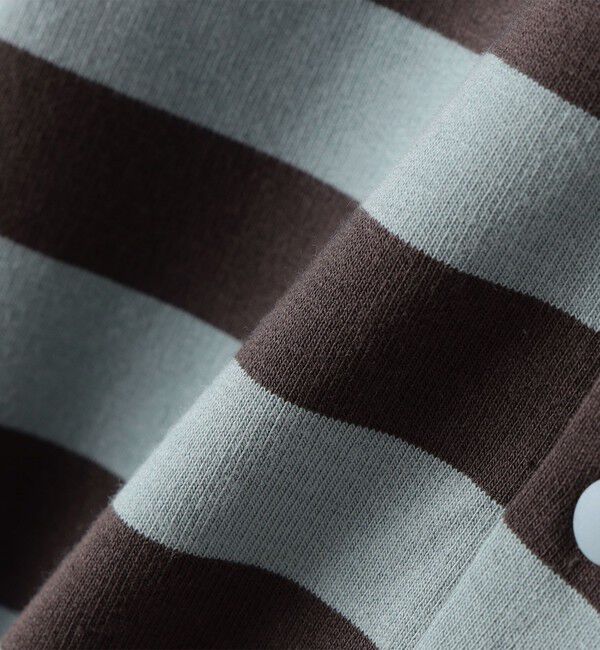 SHIPS KIDS「SHIPS KIDS:70～80cm / ボーダー ラガーシャツ ロンパース」|ロンパース|