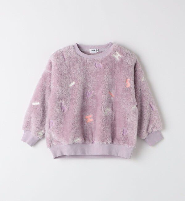 SHIPS Colors 「SHIPS Colors: 90~140cm /〈洗濯機可能〉 ロゴ刺繍 ボア スウェット◇」|スウェット・ジャージ|