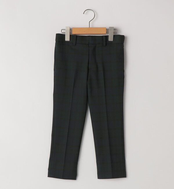 SHIPS KIDS「SHIPS KIDS:110～130cm /〈洗濯機可能〉セレモニー ブラックウォッチ ストレッチ スラックス パンツ」|スラックス|ネイビー
