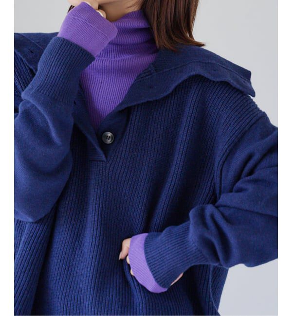 OUTDOOR PRODUCTS Usual Things「追加2 リブタートルニットプルオーバー」|ニット・セーター|