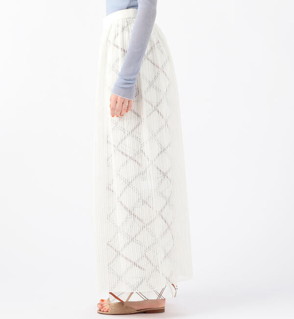 Ballsey「ペーパーレース ギャザーロングスカート」|スカート|