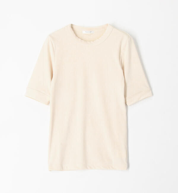 MACPHEE「トリアセテートポリエステルベロア ハーフスリーブプルオーバー」|Tシャツ・カットソー|