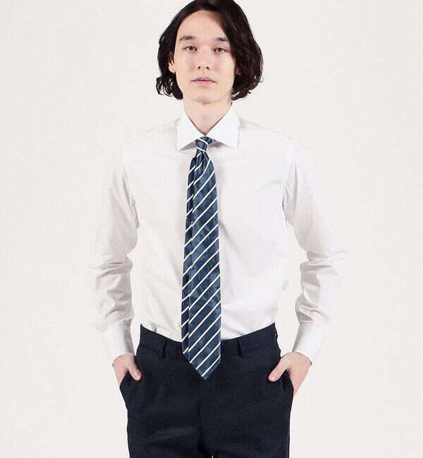 TOMORROWLAND MENS「120/2スーピマコットンブロード ワイドスプレッドカラーシャツ」|シャツ・ブラウス|