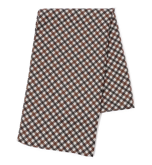TOMORROWLAND GOODS「TOMORROWLAND シルク チェックストール」|ストール|46 ブラウン系