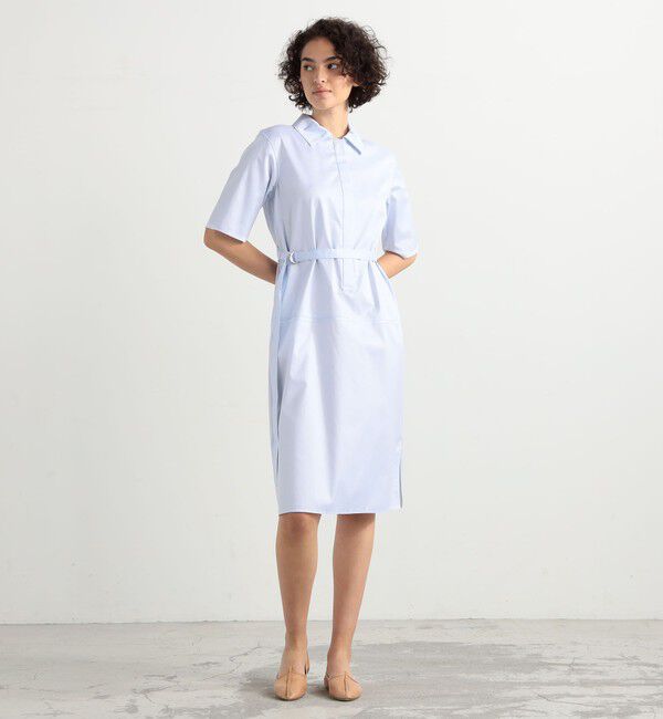 BACCA「コットンツイル ベルテッドシャツワンピース」|ワンピース|