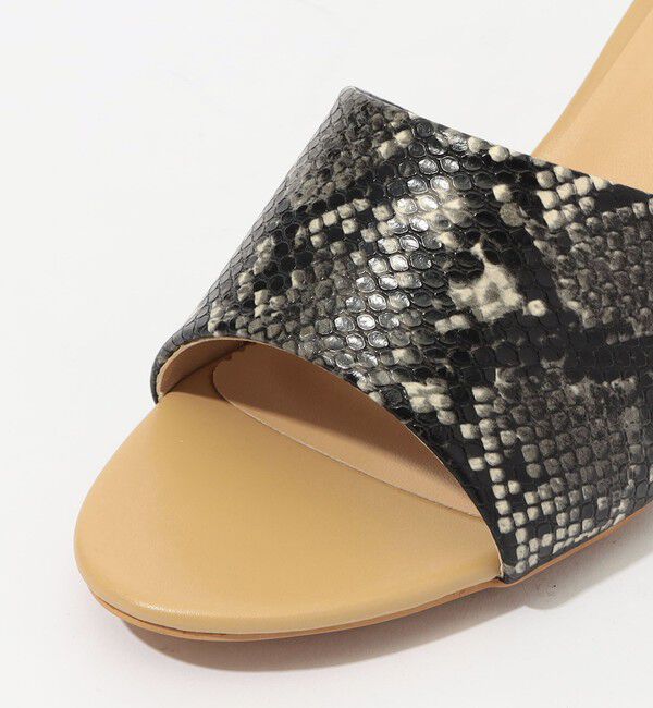 TOMORROWLAND GOODS「TOMORROWLAND パイソン型押しミュール」|サンダル|