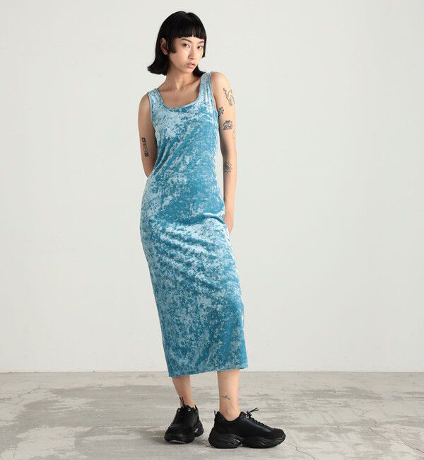 Edition「クラッシュベロアバックオープンワンピース」|ワンピース|