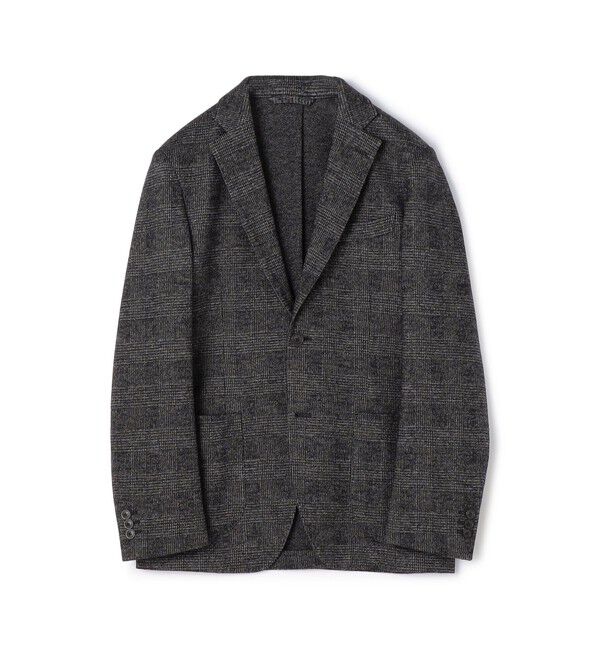 TOMORROWLAND MENS「ウールコットンダブルジャガード シングルブレステッド2Bジャケット」|テーラードジャケット|18 ブラック系