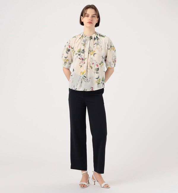 TOMORROWLAND collection「パピヨンフラワープリント パフスリーブブラウス」|シャツ・ブラウス|