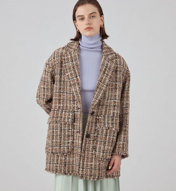 Ballsey「ラメミックスツイード テーラーカラージャコット」|その他|