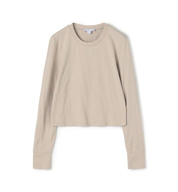JAMES PERSE「コットンポリエステル クロップドTシャツ WMTP3925」|Tシャツ・カットソー|43 ベージュ