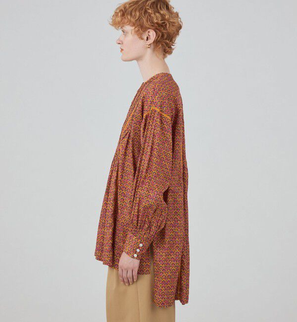 SOULEIADO「コットンプリント チュニックブラウス」|シャツ・ブラウス|