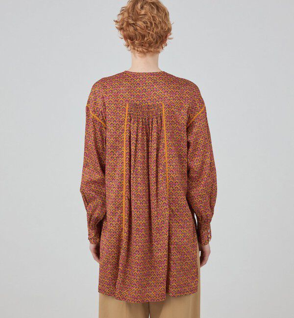 SOULEIADO「コットンプリント チュニックブラウス」|シャツ・ブラウス|