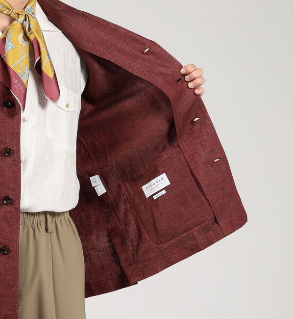 TOMORROWLAND MENS「TOMORROWLAND PILGRIM リネン ハンドカバーシャツ」|ブルゾン・スタジャン|