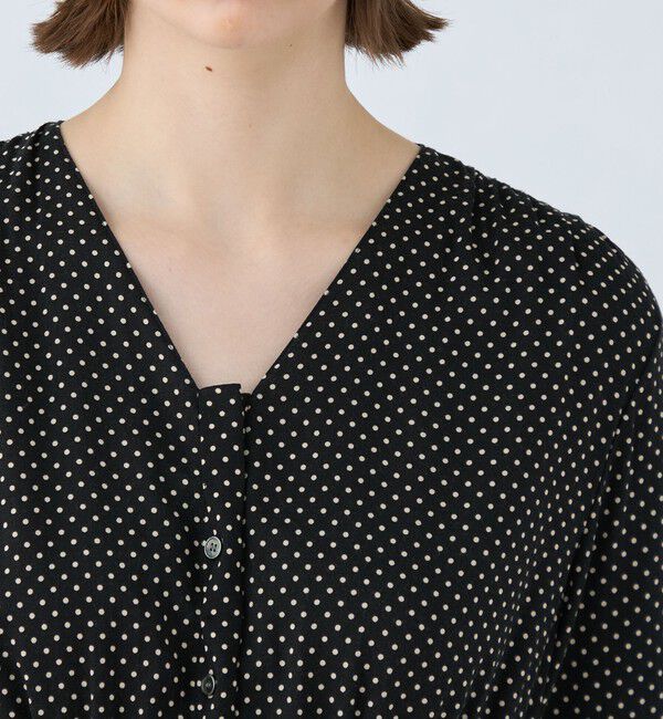 Ballsey「ドットプリント Vネックマーメイドワンピース」|ワンピース|