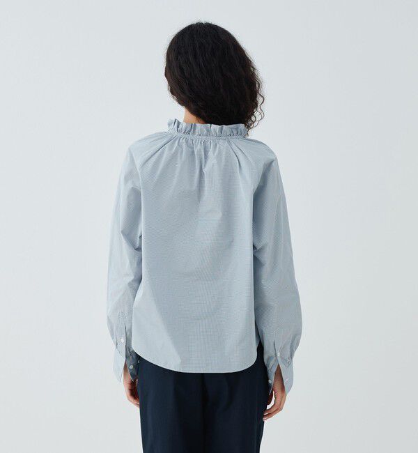 GALERIE VIE「ライトタフタ ギャザーカラーブラウス」|シャツ・ブラウス|