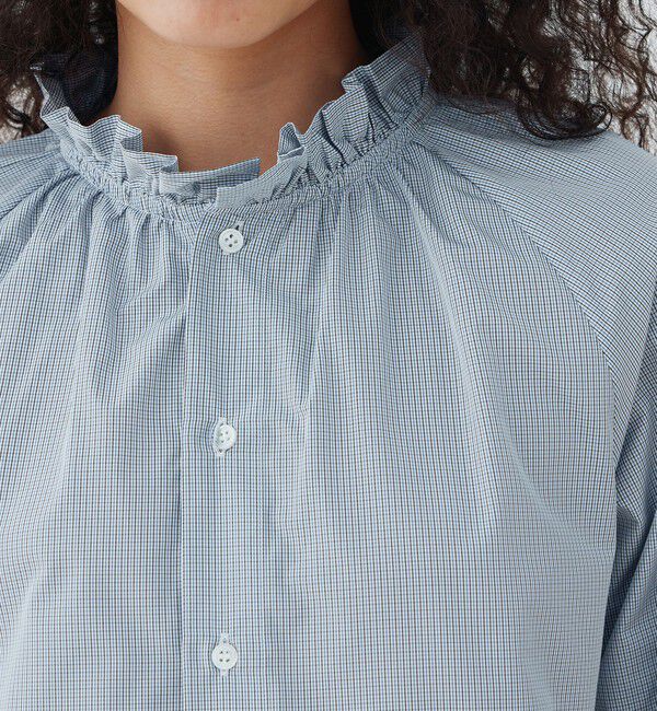 GALERIE VIE「ライトタフタ ギャザーカラーブラウス」|シャツ・ブラウス|