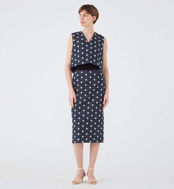 TOMORROWLAND collection「ドレフルールデニム タイトストレートスカート」|タイト|