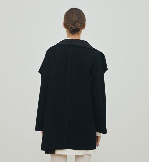 DES PRES「ヘリンボーンダブルフェイス トライアングルカラーコート」|その他|