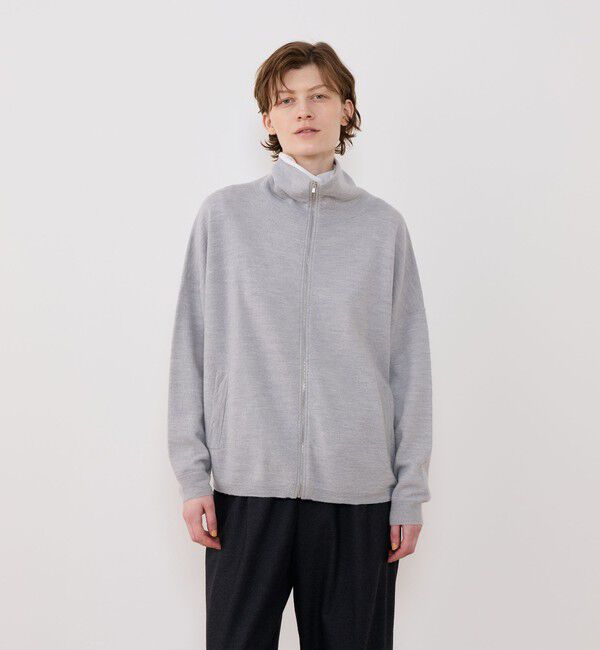 GALERIE VIE「ボイルドウール ジップアップカーディガン」|カーディガン|