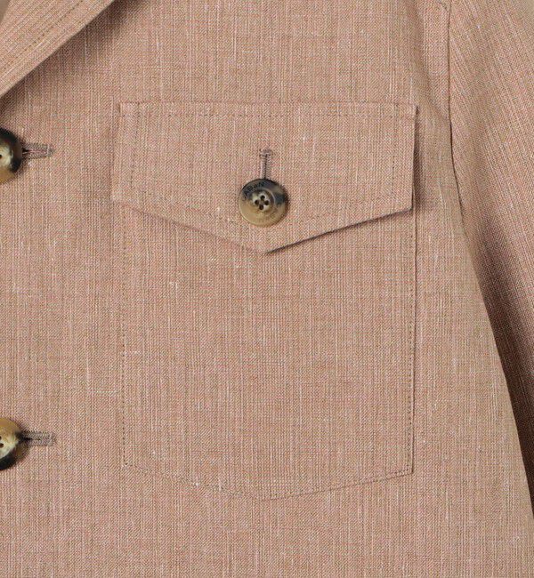 CABaN「コットンリネンスラブ 4ポケットカバーオールジャケット」|テーラードジャケット|