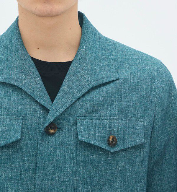 CABaN「コットンリネンスラブ 4ポケットカバーオールジャケット」|テーラードジャケット|