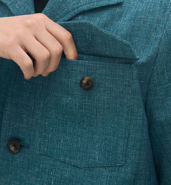 CABaN「コットンリネンスラブ 4ポケットカバーオールジャケット」|テーラードジャケット|