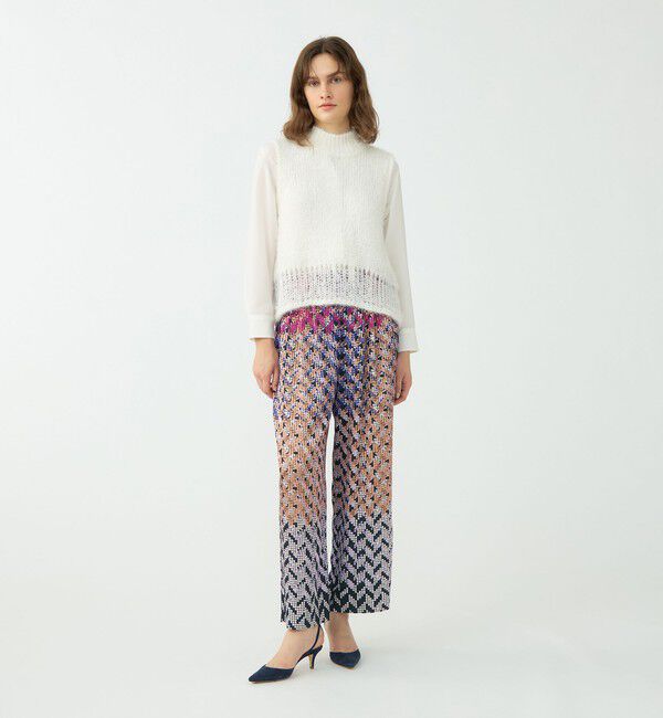 Ballsey「モヘヤシルクファー ハイネックベスト」|ニット・セーター|