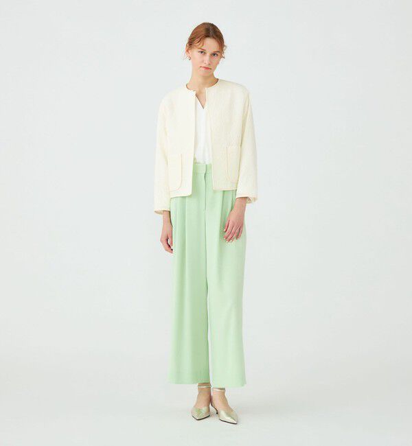 Ballsey「【WEB先行予約】アラベスクジャカード クルーネックジャケット」|ノーカラージャケット|