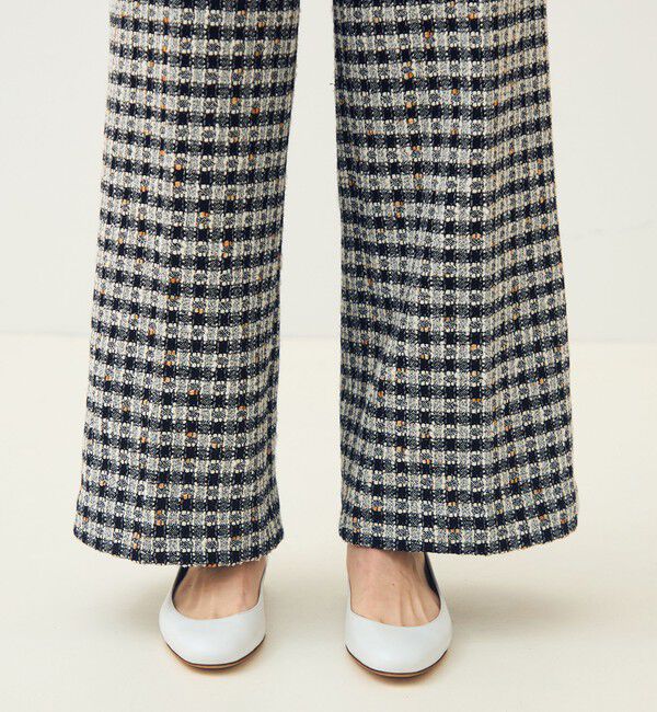 TOMORROWLAND collection「【WEB先行予約】クロレギンガムチェック ワイドストレートパンツ」|その他|