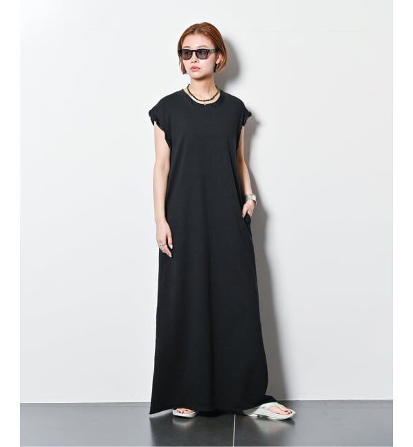  「SATIN PIPING CUT DRESS：ワンピース」|ワンピース|