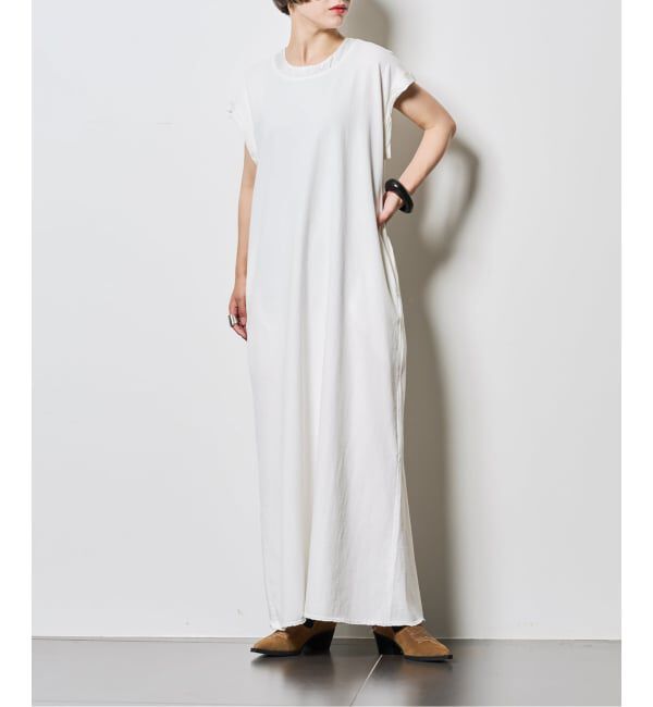  「SATIN PIPING CUT DRESS：ワンピース」|ワンピース|ホワイト