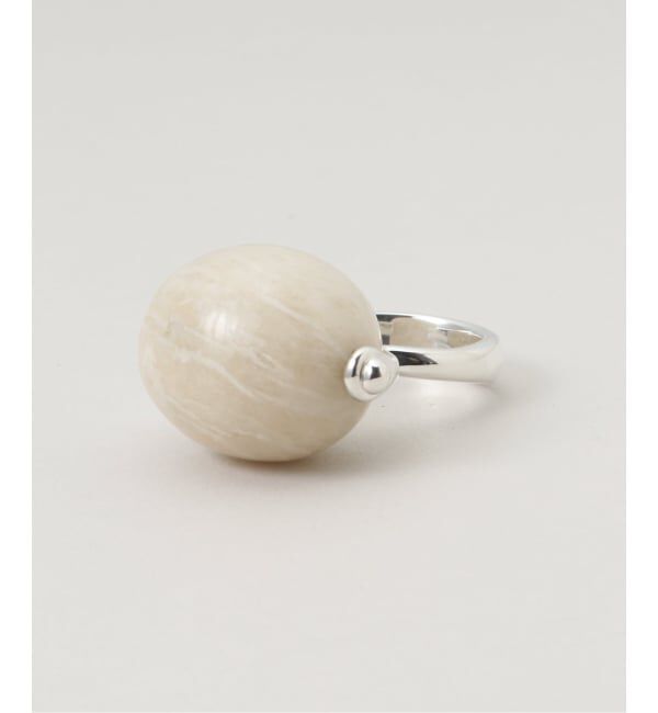  「ANNIKA INEZ STONE ELLIPSE RING R186-LRGリング」|リング|ホワイト