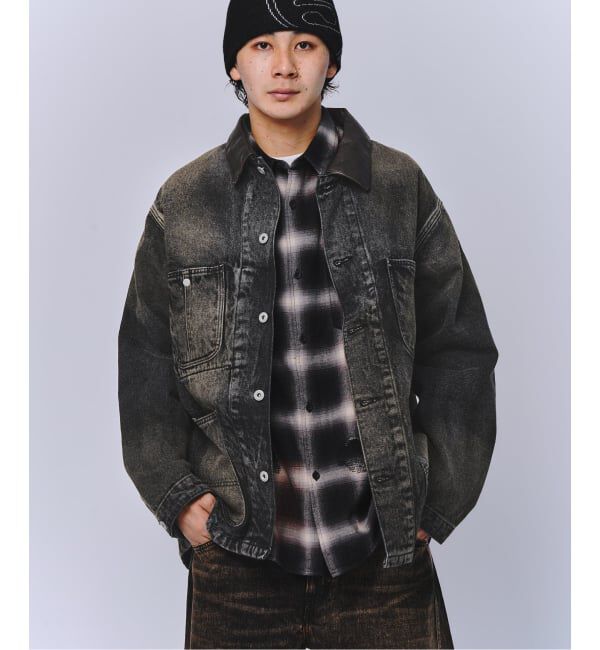 JOINT WORKS「J デニムカバーオール」|デニムジャケット|ブラック