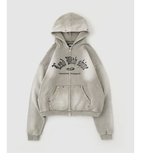 JOINT WORKS「MARKPOINT / マークポイント GSTONE W ZIP HOODIE」|パーカー|グリーン