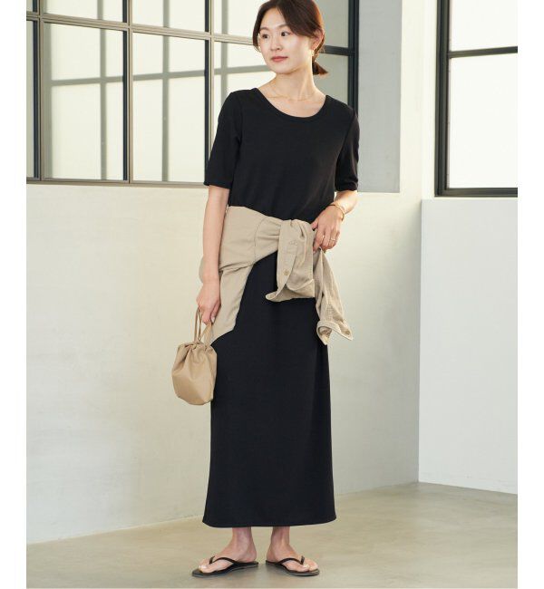 Plage「《WEB限定追加》Rib ハーフスリーブ ワンピース 2」|ワンピース|