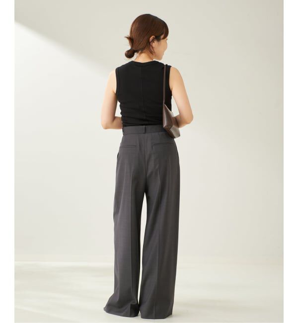 Plage「WO SE 2Tuck Wide パンツ」|スラックス|