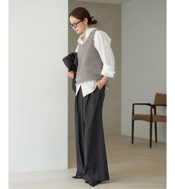 Plage「WO SE 2Tuck Wide パンツ」|スラックス|