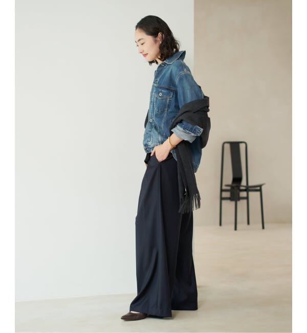 Plage「WO SE 2Tuck Wide パンツ」|スラックス|