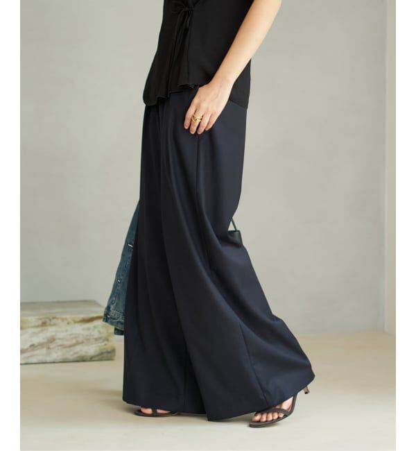 Plage「WO SE 2Tuck Wide パンツ」|スラックス|