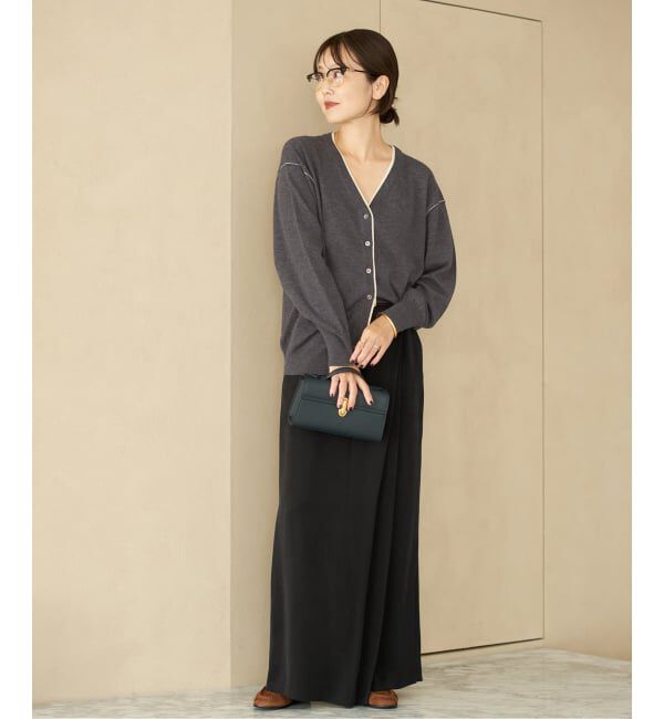 Plage「TWO TONE Vネック カーディガン」|カーディガン|