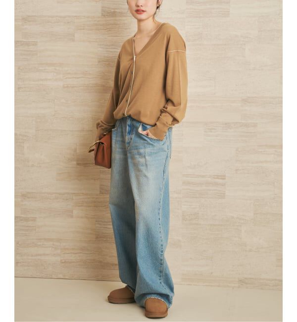 Plage「TWO TONE Vネック カーディガン」|カーディガン|