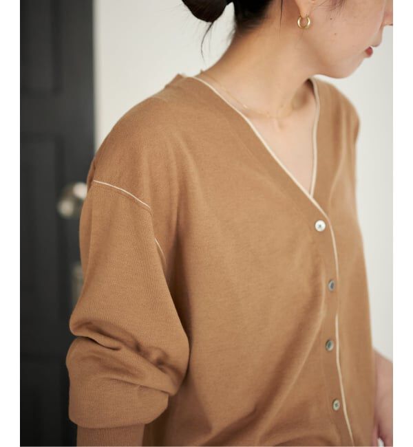 Plage「TWO TONE Vネック カーディガン」|カーディガン|