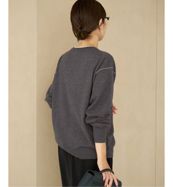 Plage「TWO TONE Vネック カーディガン」|カーディガン|